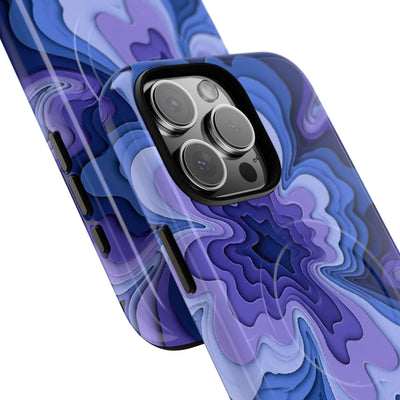 Periwinkle Strata Bloom · Tough 2.0 Magnetic Phone Case for iPhone · Purple