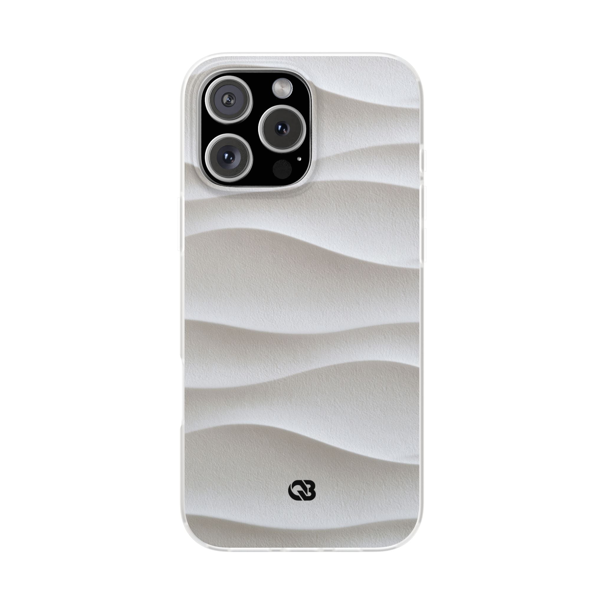 White Lite Phone Case for iPhone - Arctic Flow Ridges