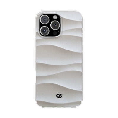 White Lite Phone Case for iPhone - Arctic Flow Ridges