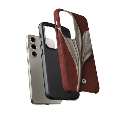 Carved Ivory Plume · Tough Phone Case for Samsung · Red