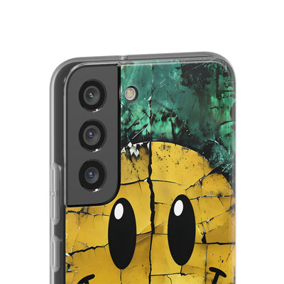 Fractured Yellow Grin · Soft Custodia per Samsung