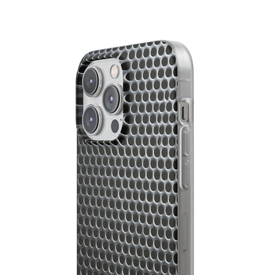 Silver Lite Phone Case for iPhone - Brutalist Steel Mesh