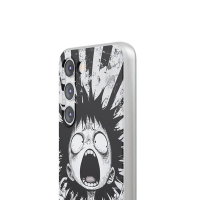 Chaotic Monochrome Scream · Soft Telefoncover for Samsung