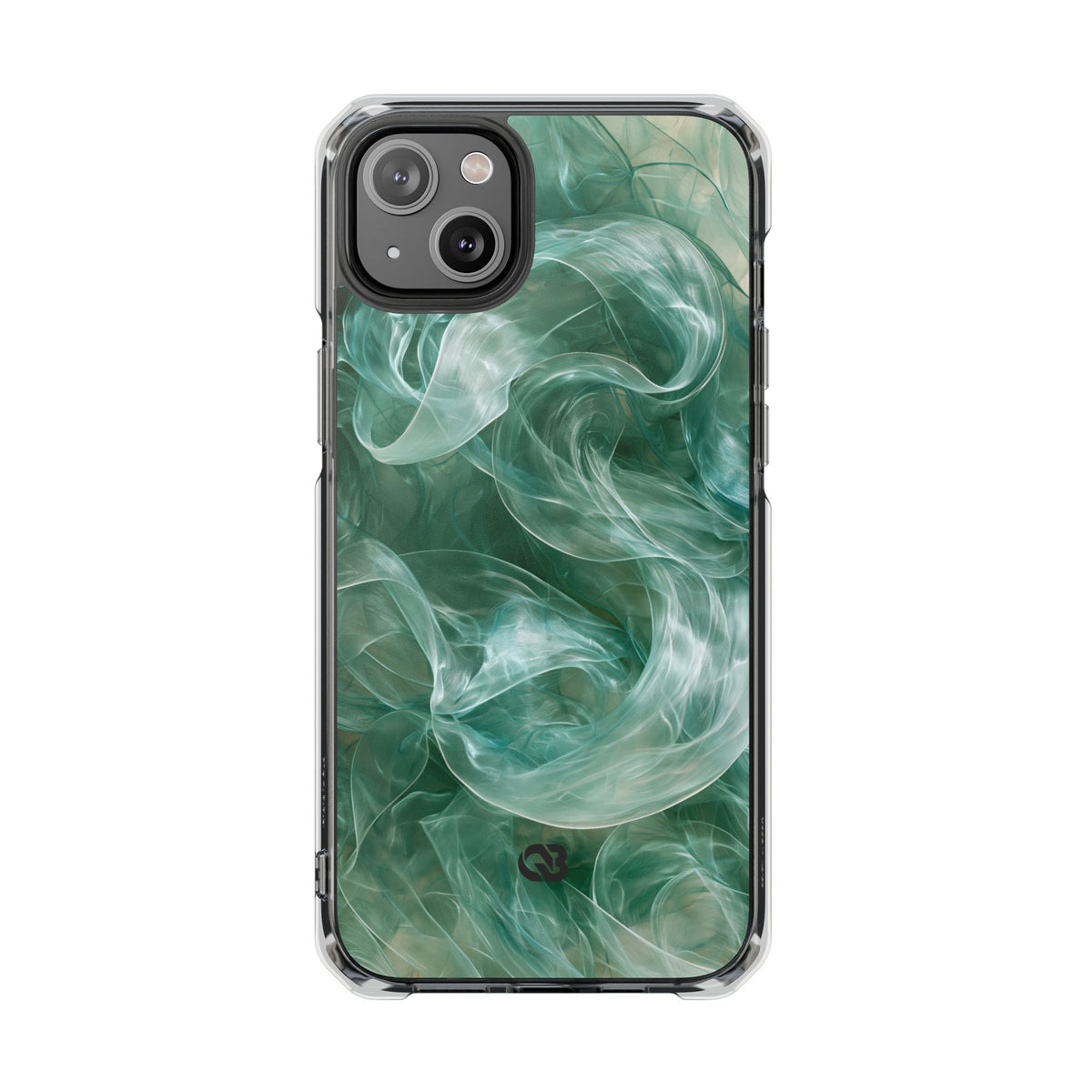 Translucent Aqua Flow · Clear Impact Magnetic Phone Case for iPhone · Teal