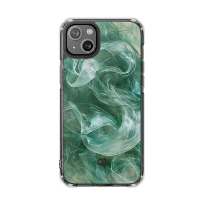 Translucent Aqua Flow · Clear Impact Magnetic Phone Case for iPhone · Teal