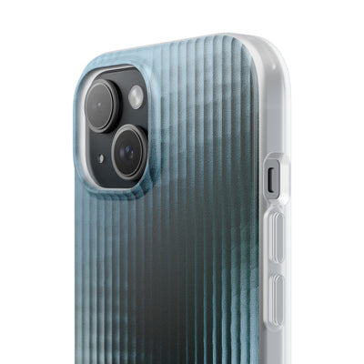 Blue Lite Phone Case for iPhone - Glacial Reeded Glass
