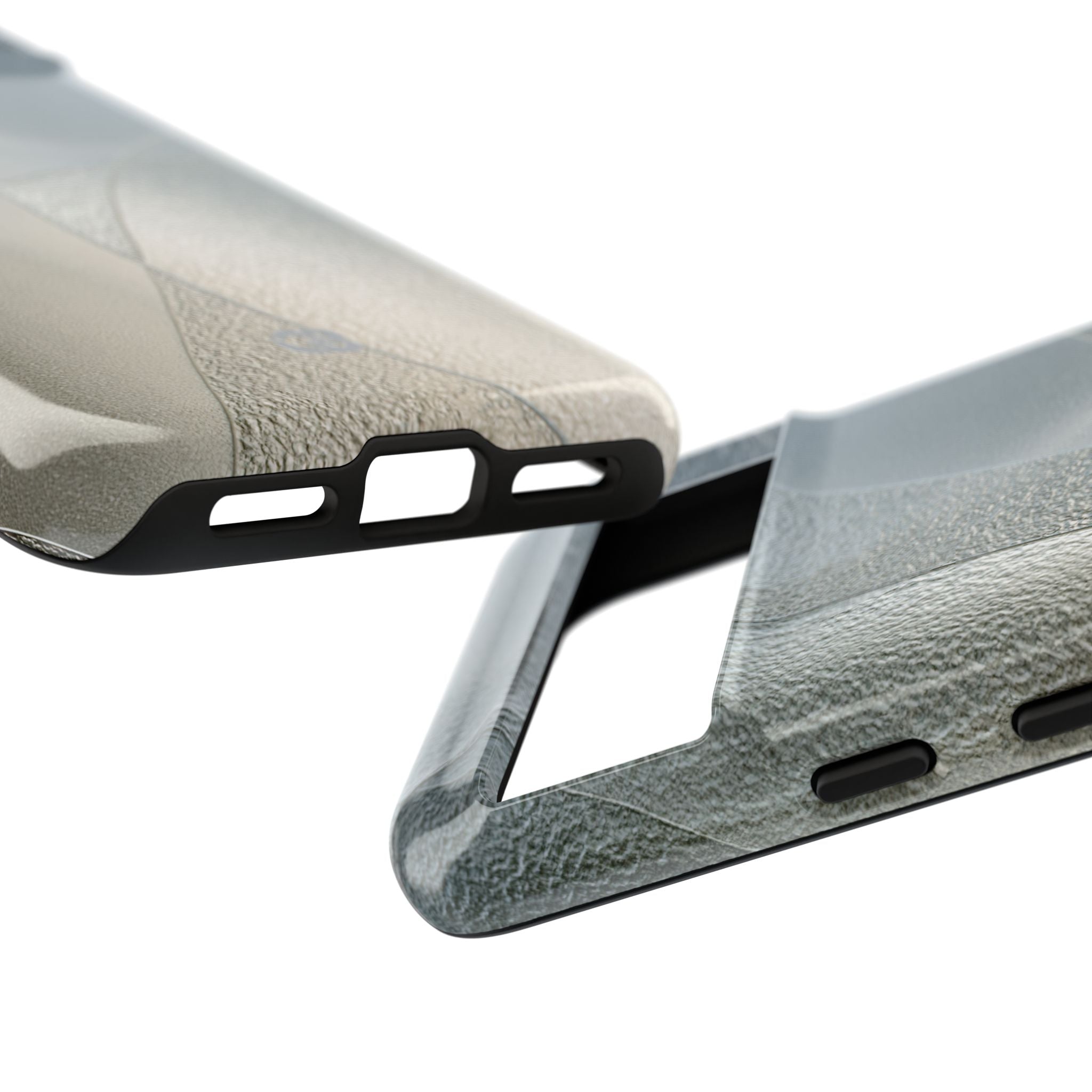 Silver Tough Phone Case for Google Pixel -Frosted Silver Mosaic