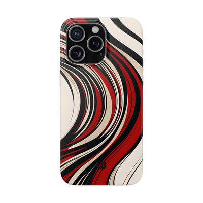 Crimson Flow Waves · Soft Handyhülle für iPhone