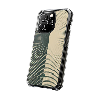 Green Impact MagSafe Phone Case for iPhone - Evergreen Split Grain