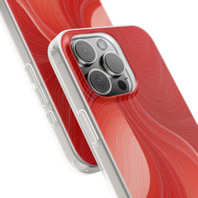 Red Lite Phone Case for iPhone - Crimson Silk Strands