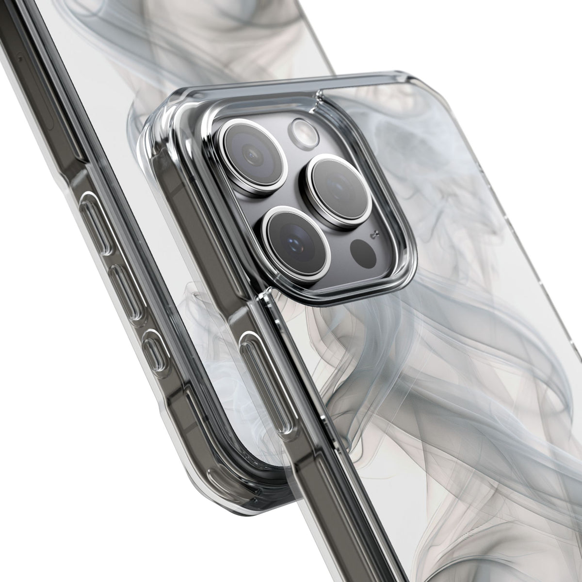 Vapor Noir · Clear Impact Magnetic Phone Case for iPhone ·  White