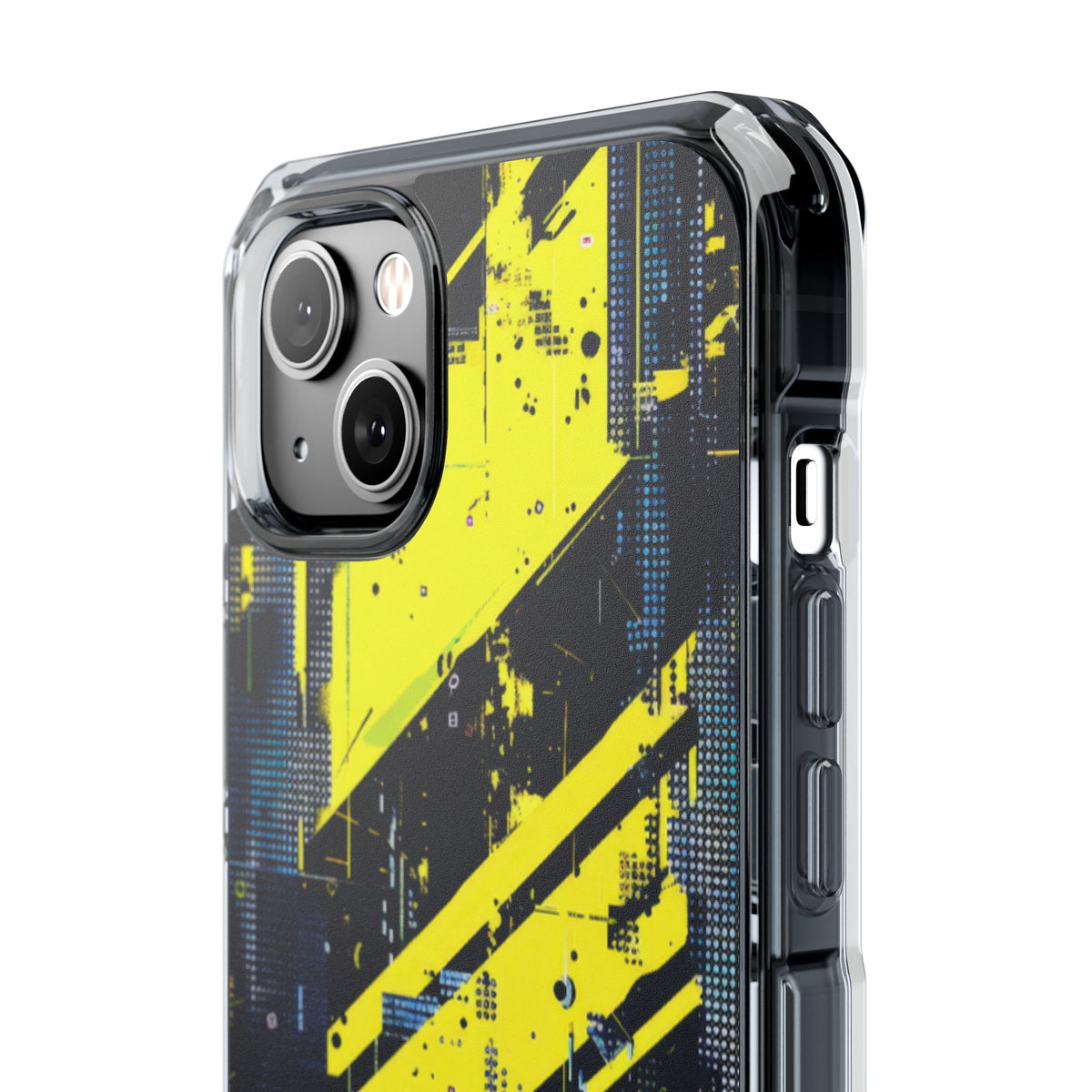 Acid Hazard · Clear Impact Magnetic Phone Case for iPhone ·  Yellow