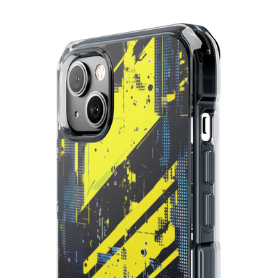 Acid Hazard · Clear Impact Magnetic Phone Case for iPhone ·  Yellow