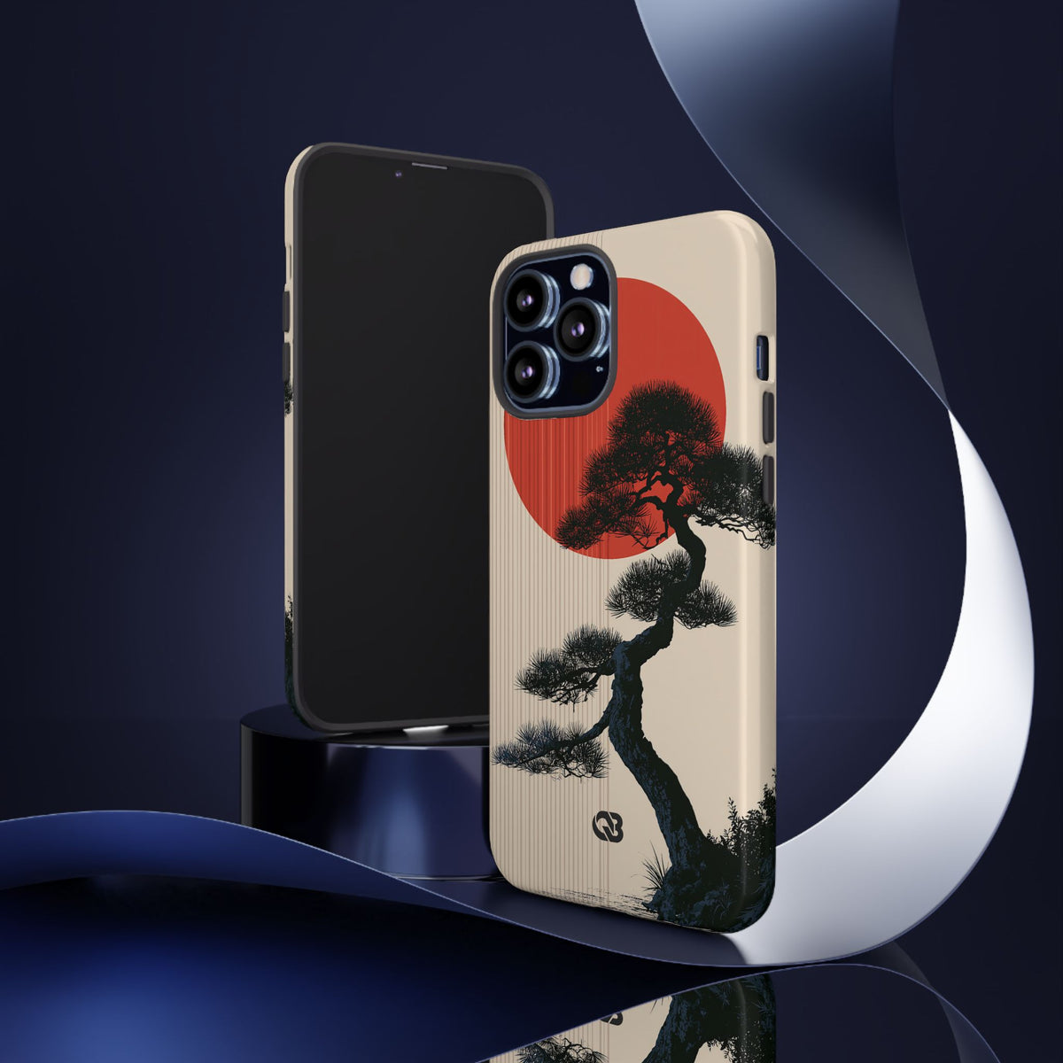 Crimson Sun Bonsai · Tough Phone Case for iPhone · Beige