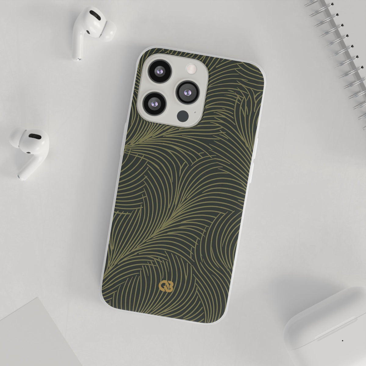 Midnight Palm Frond · Lite Phone Case for iPhone ·  Green