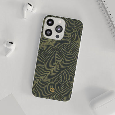 Midnight Palm Frond · Lite Phone Case for iPhone ·  Green