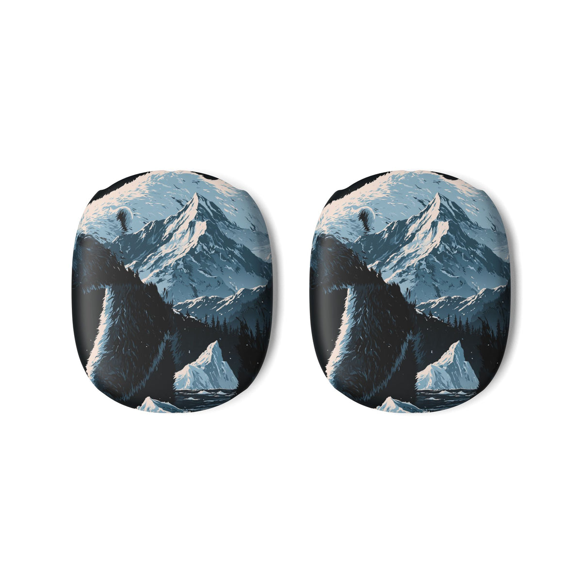 Nordic Arctic Bear · Hard Case for AirPods Max · Black
