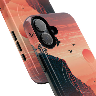 Orange Tough 2.0 Magsafe Phone Case for iPhone - Crimson Ridge Flight