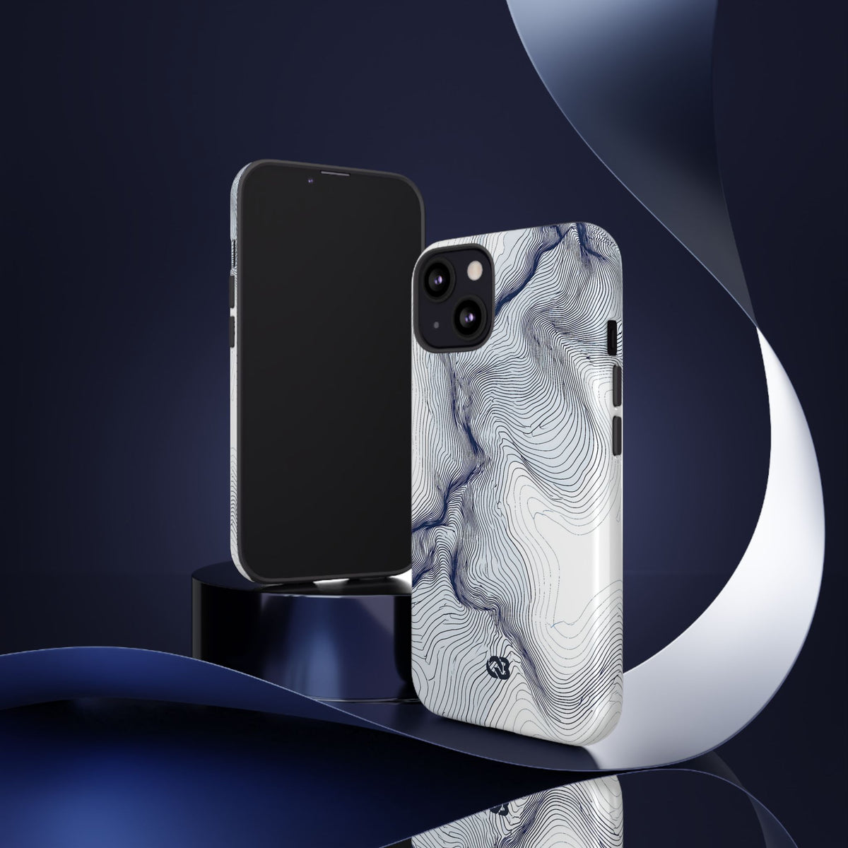 Nordic Ridge Contour · Tough Phone Case for iPhone · White