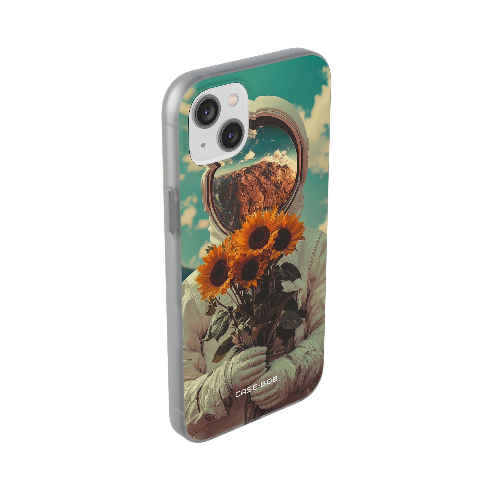 Sunflower Astronaut iPhone 14 Plus Case - Soft