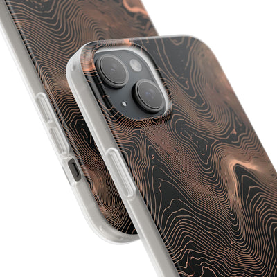 Orange Lite Phone Case for iPhone - Salmon Ridge Topo