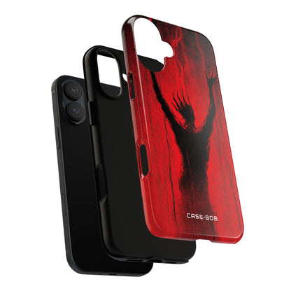 Fiery Silhouette iPhone 16 Plus Case - Tough