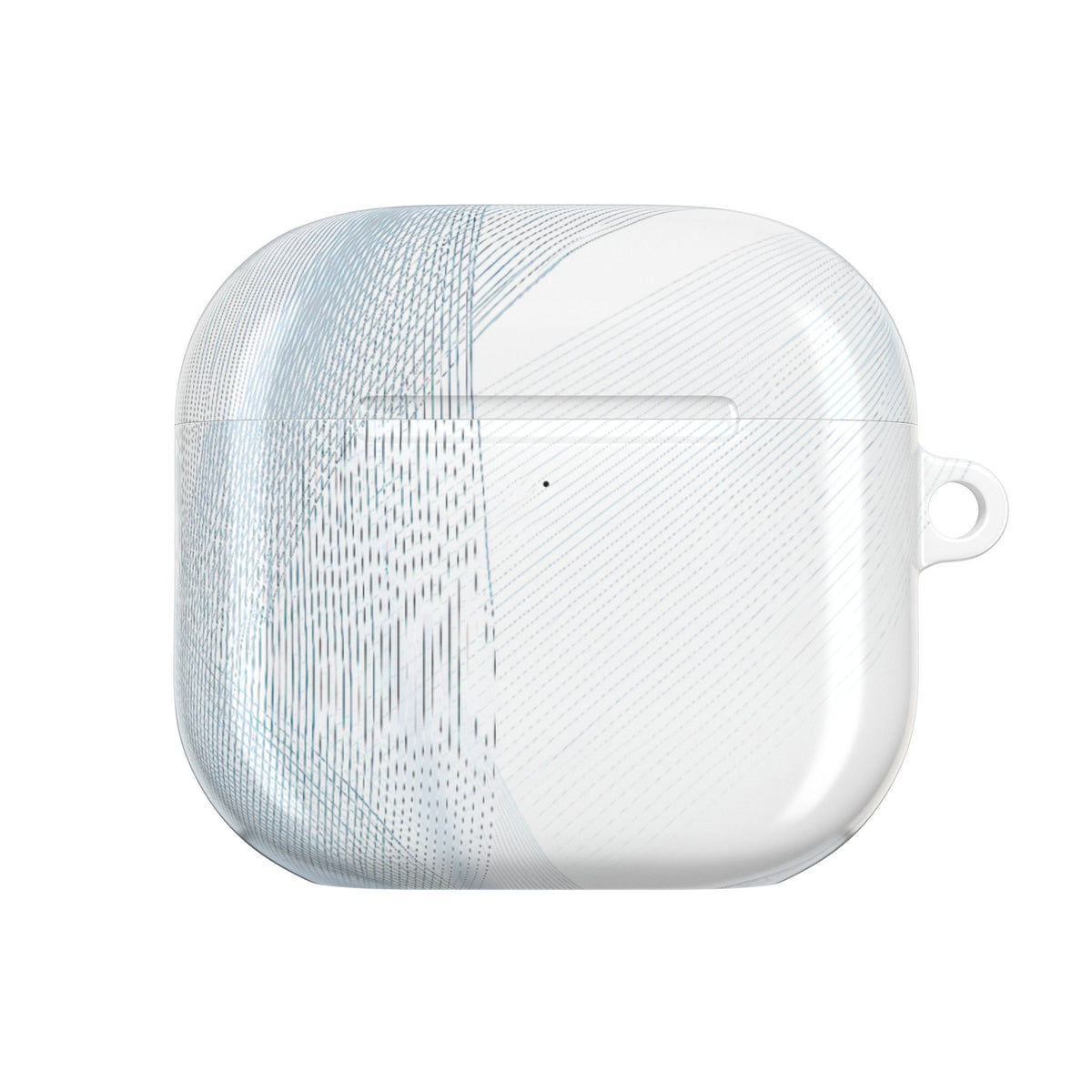 Glacial Contour Waves · Hard Case for AirPods & AirPods Pro · White