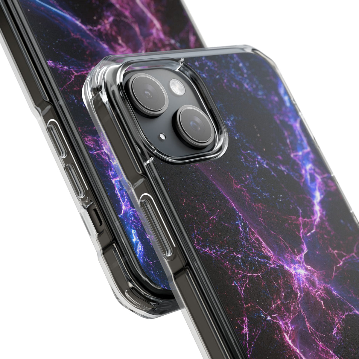 Neural Singularity · Clear Impact Magnetic Phone Case for iPhone · Black