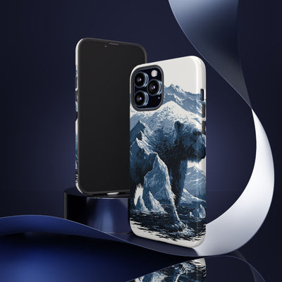 Fjord Summit Bear · Tough Phone Case for iPhone · Blue