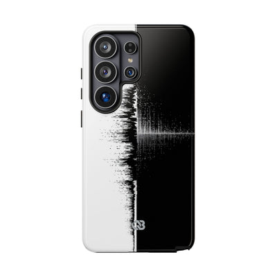 Black Tough Phone Case for Samsung - Static Signal Split