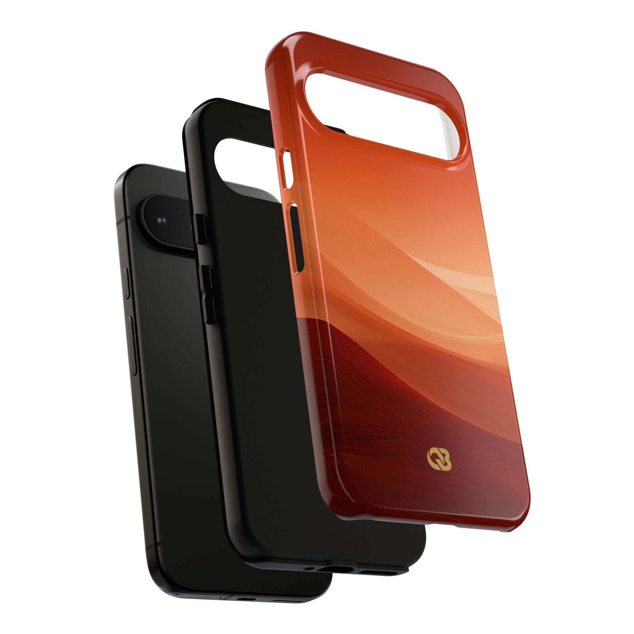 Orange Tough Phone Case for Google Pixel - Crimson Dune Gradient