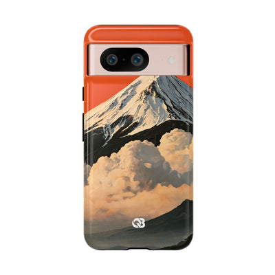 Sacred Peak Fuji · Tough Phone Case for Pixel ·  Orange