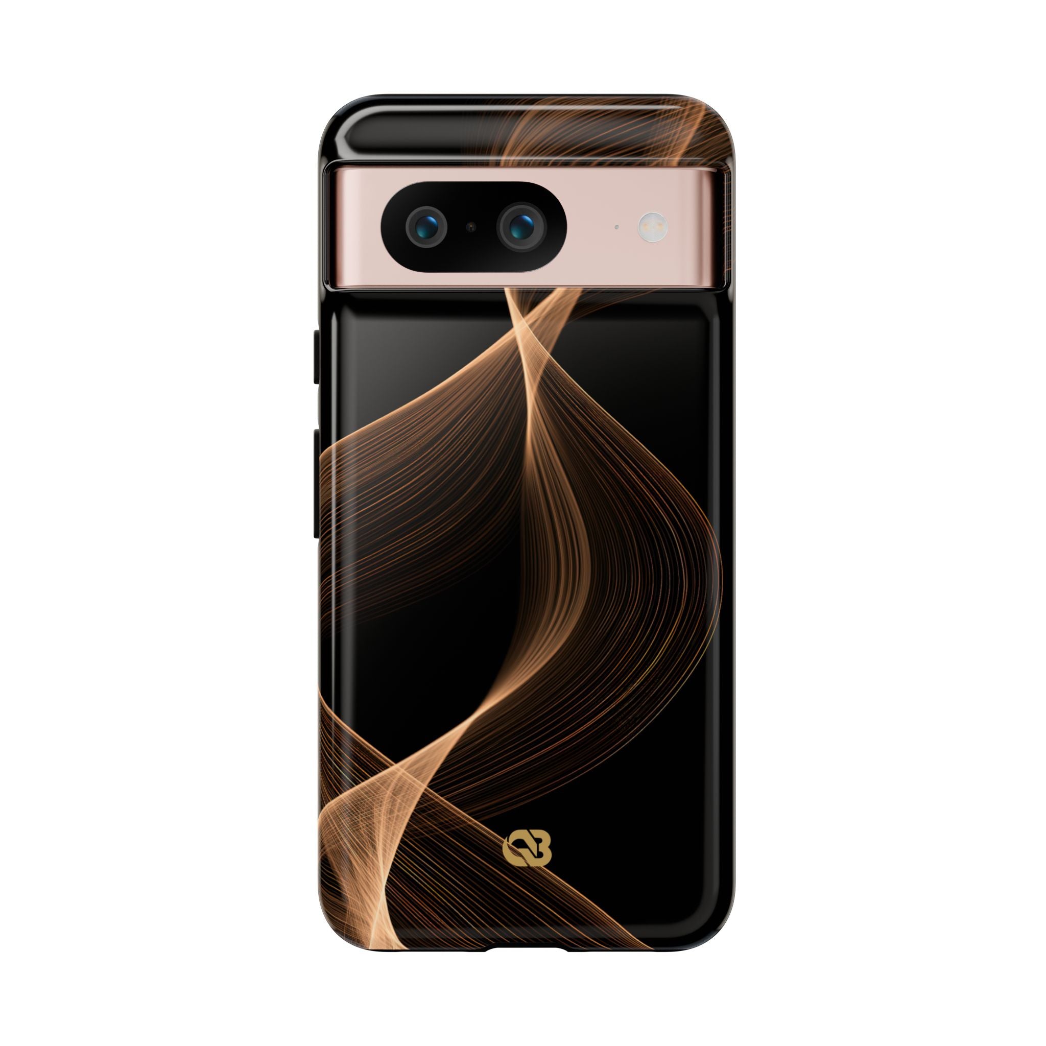Brown Tough Phone Case for Google Pixel - Copper Silk Wave