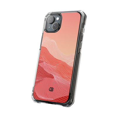 Red Impact MagSafe Phone Case for iPhone - Crimson Ridge Contour