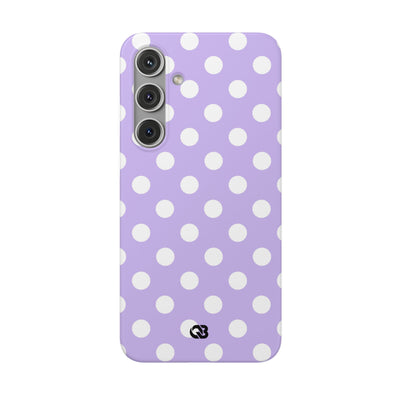 Lavender Polka Grid · Soft Phone Case for Samsung