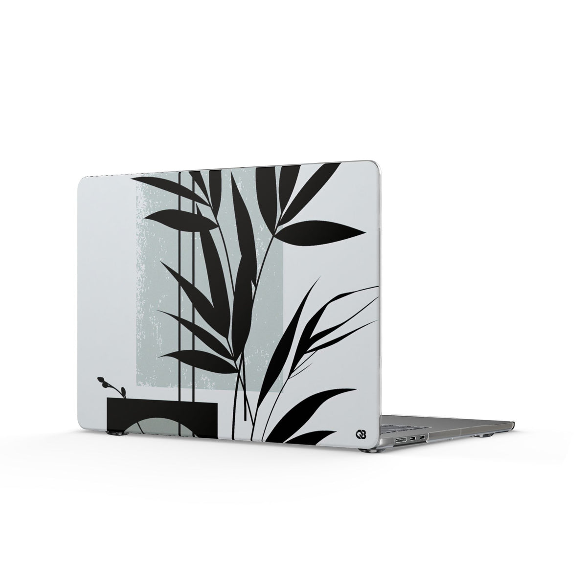 Zen Bamboo Silhouette · Clear Hard Case for MacBook · Green