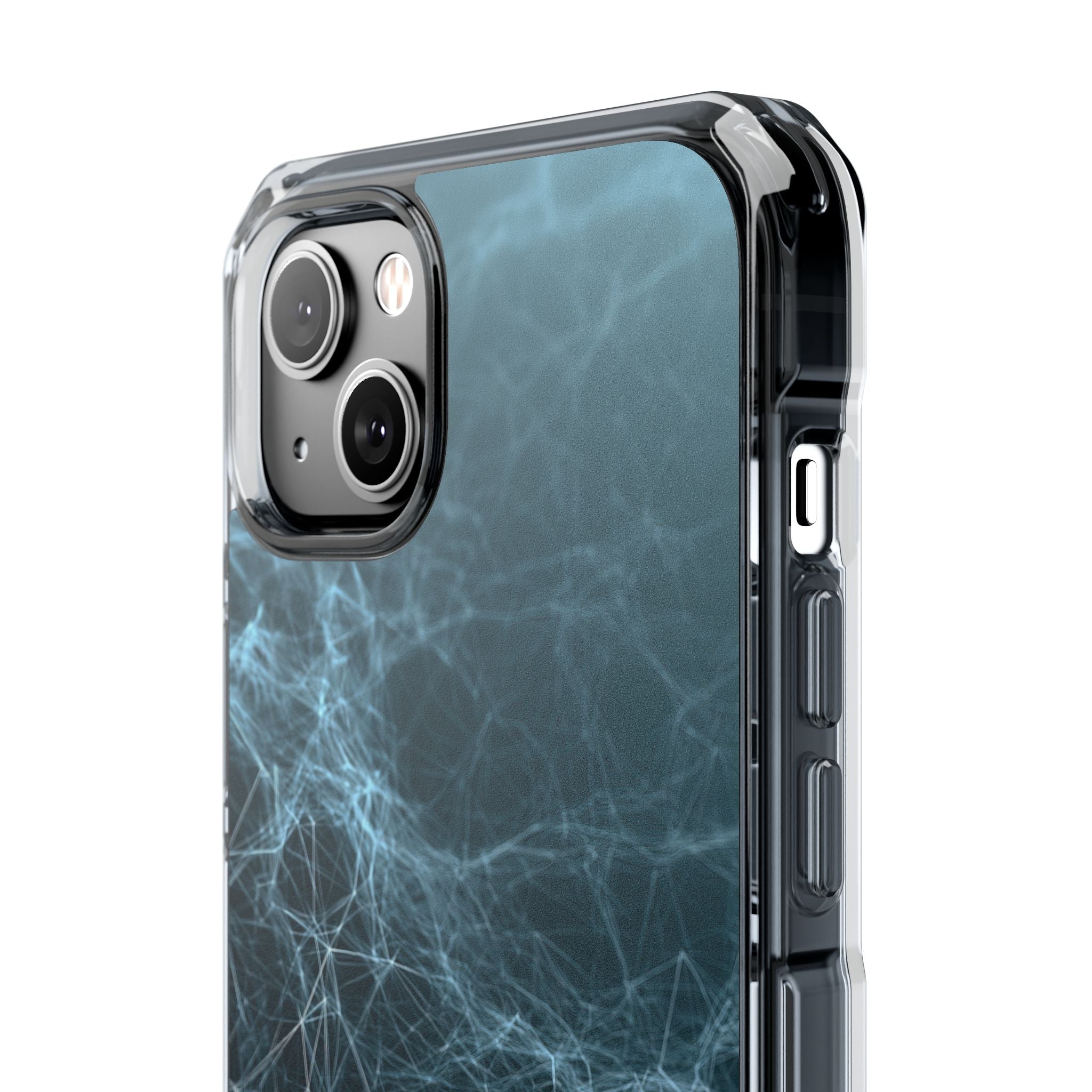 Teal Impact MagSafe Phone Case for iPhone - Arctic Neural Mesh