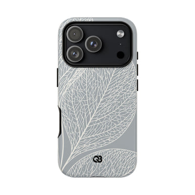 Grey Tough Phone Case for iPhone - Frosted Ash Veins
