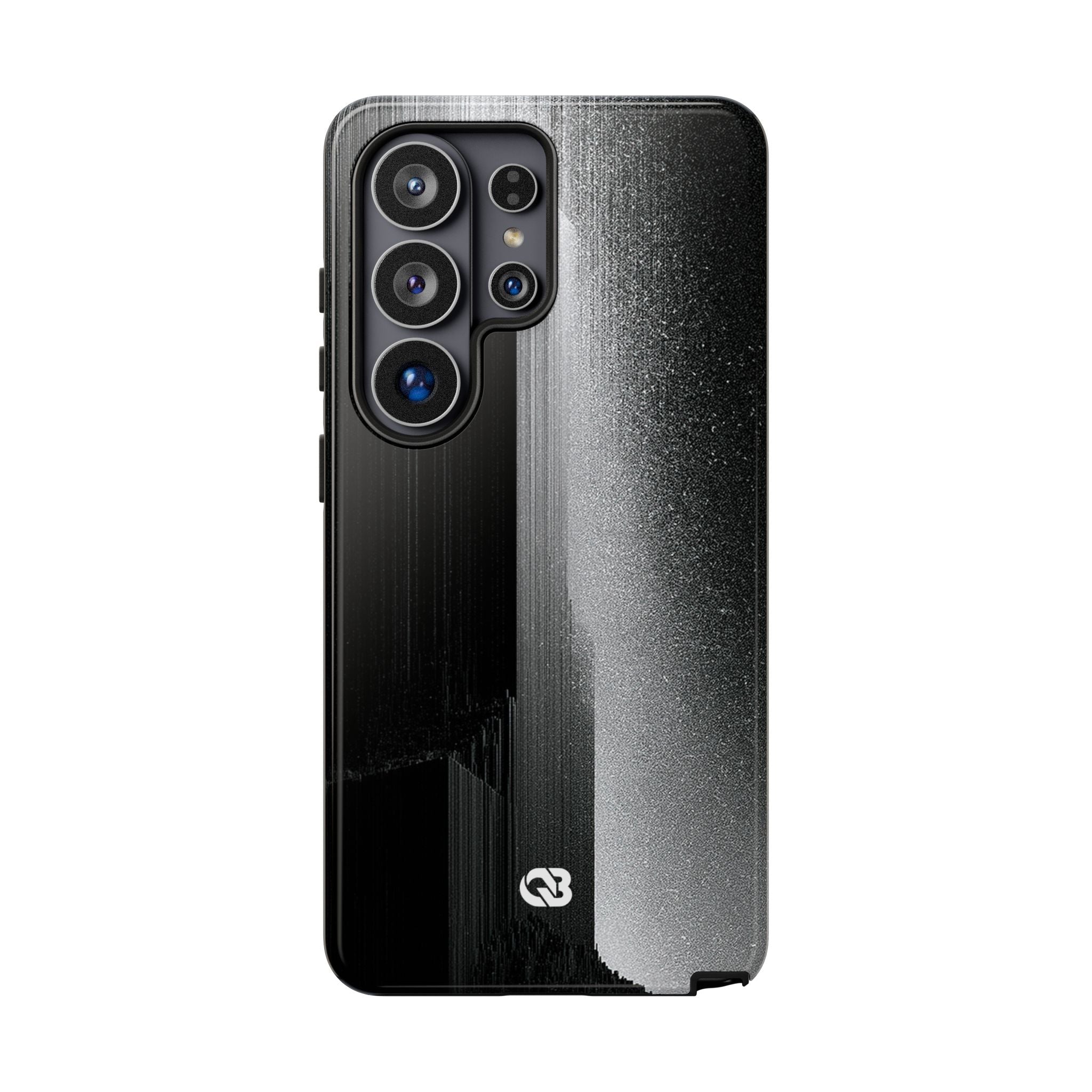 Black Tough Phone Case for Samsung - Brutalist Pixel Monolith