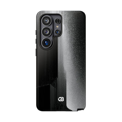 Black Tough Phone Case for Samsung - Brutalist Pixel Monolith