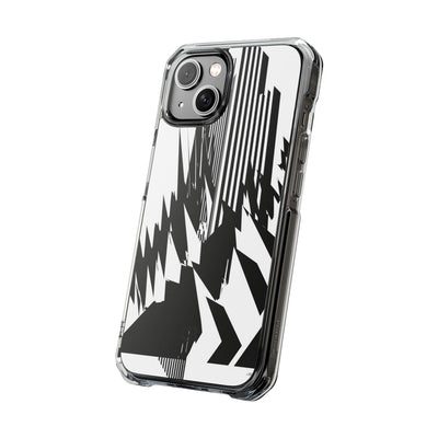 White Impact MagSafe Phone Case for iPhone - Shattered Vector Spire