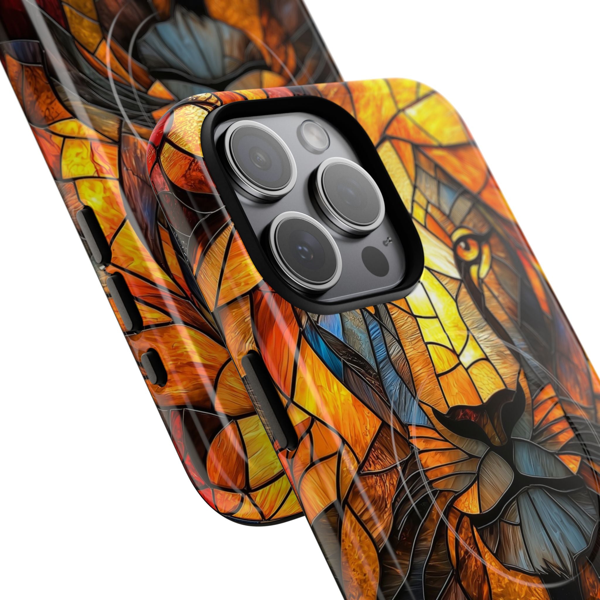 Amber Glass Lion · Tough+ Handyhülle für iPhone · Magsafe