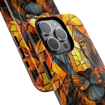 Amber Glass Lion · Tough+ Handyhülle für iPhone · Magsafe