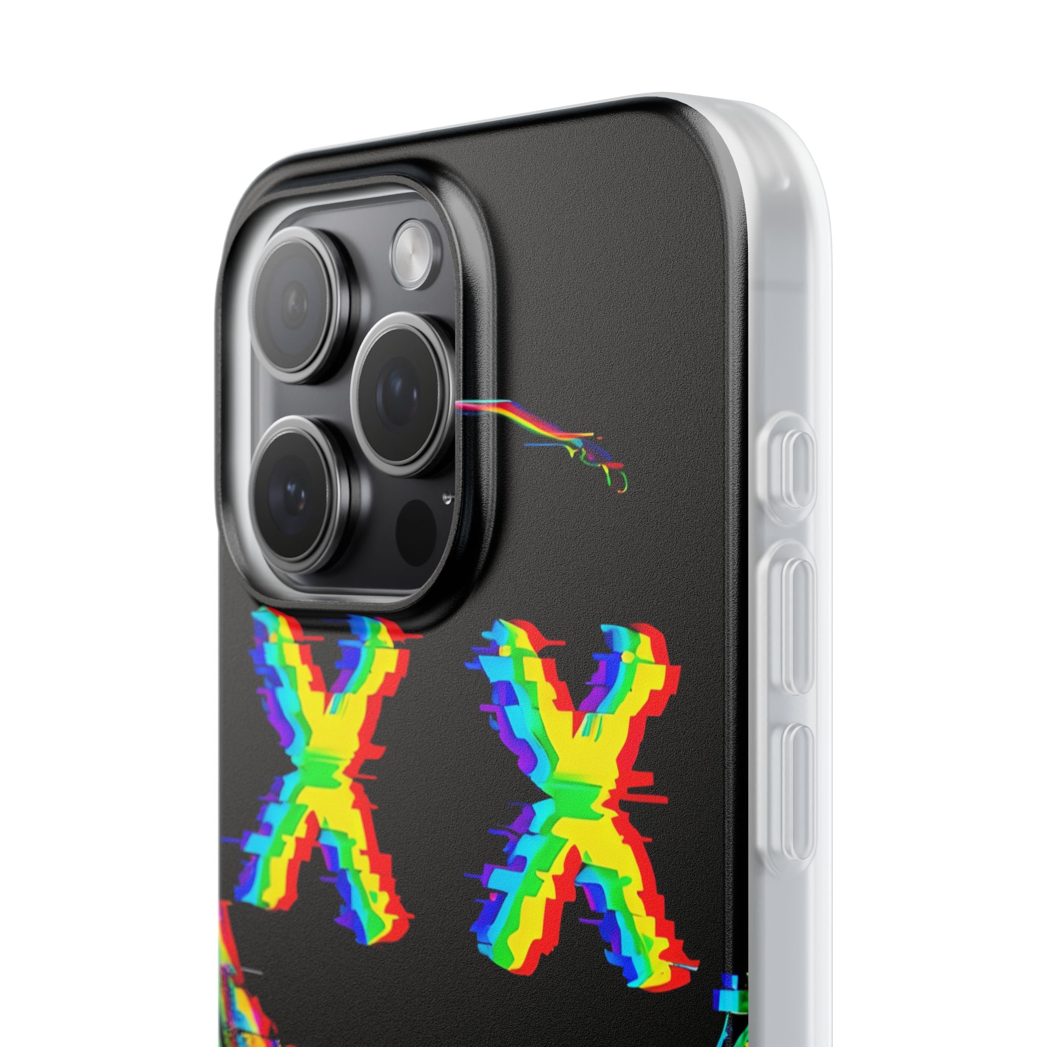 Glitch Grin Distortion · Soft Handyhülle für iPhone