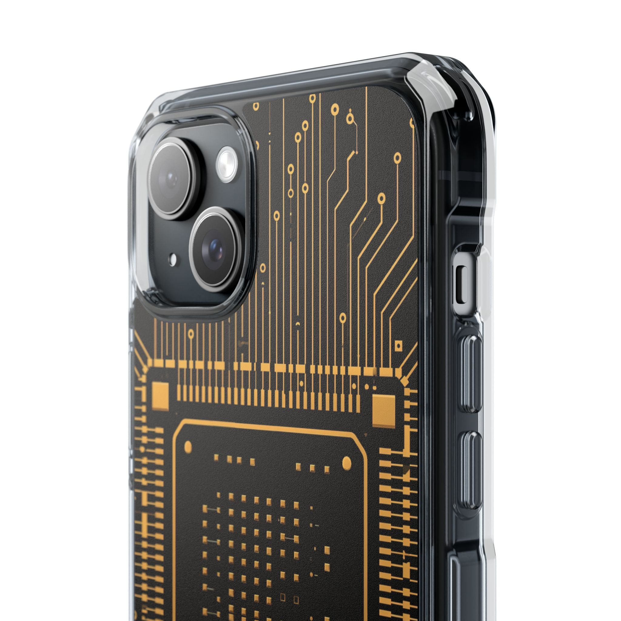 Gold Impact MagSafe Phone Case for iPhone - Cyber Gold Processor