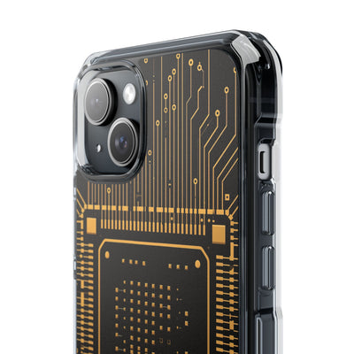 Gold Impact MagSafe Phone Case for iPhone - Cyber Gold Processor
