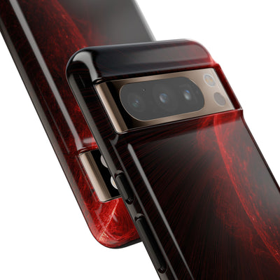 Red Tough Phone Case for Google Pixel - Solar Crimson Flare