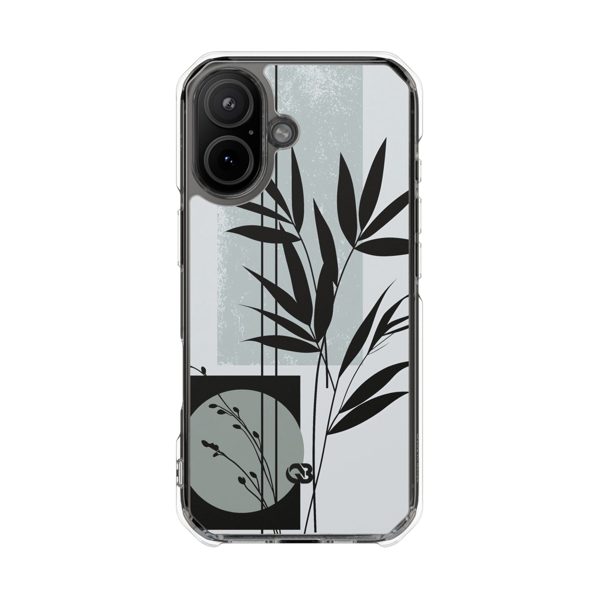 Grey Impact MagSafe Phone Case for iPhone - Sage Bamboo Noir