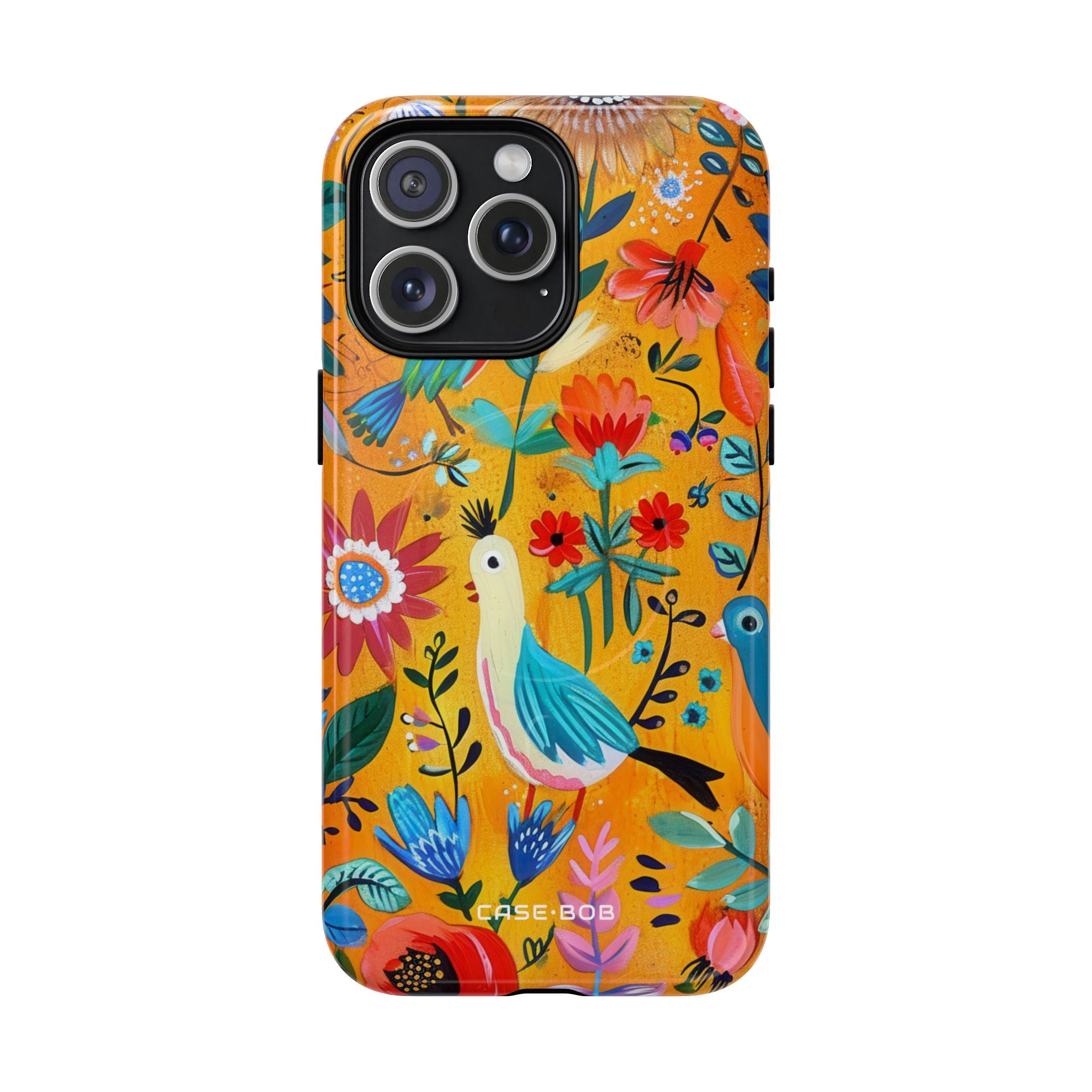 Bunte Vögel Blühen iPhone 15 Pro Max Case - Tough+