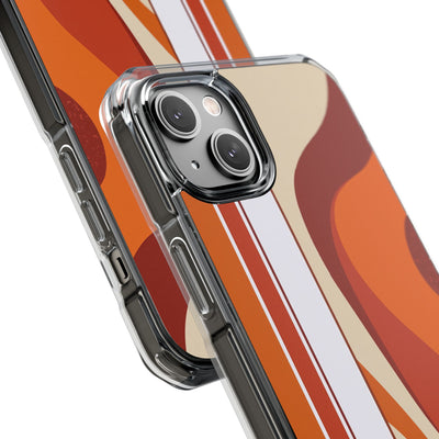 Orange Impact MagSafe Phone Case for iPhone - Terracotta Metro Line